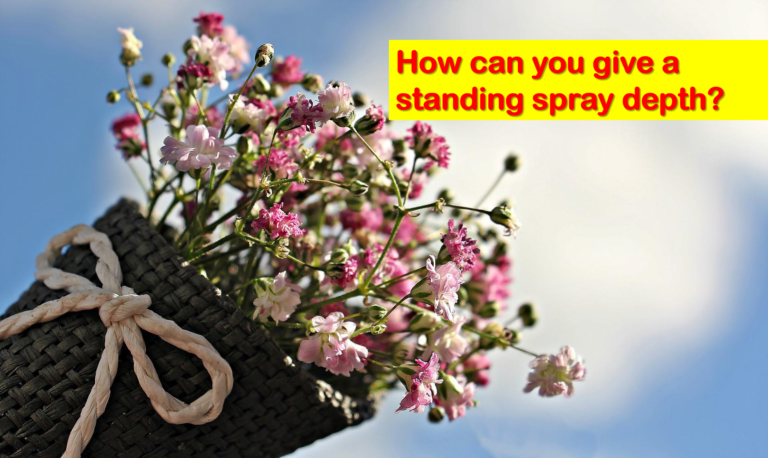 how can you give a standing spray depth: Funerals & weddings